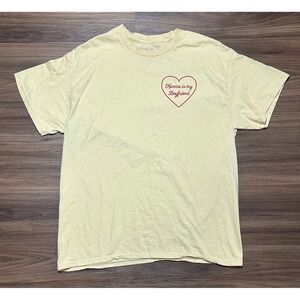 Taylor Swift Midnights "Karma Is My Boyfriend" Heart T-Shirt Yellow Women Sz L